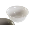 Bļoda DKD Home Decor Balts Pelēks Porcelāns Vintage 12,5 x 12,5 x 6,5 cm 2 Daudzums