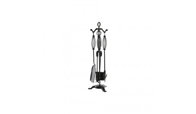 Fireplace Utensils DKD Home Decor Black Cast iron (21,5 x 21,5 x 66 cm)