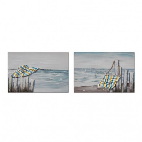 Maal DKD Home Decor Rand Vahemere (90 x 2,5 x 60 cm) (2 Ühikut)