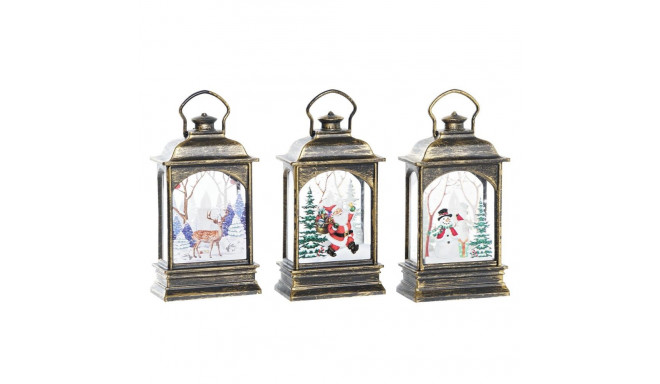 Светящееся украшение DKD Home Decor Рождество Чёрный Позолоченный (7 x 4 x 13,5 cm) (3 штук)