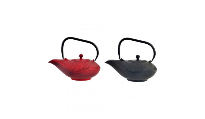 Tējkanna DKD Home Decor Sarkans Melns Čuguns (1000 ml) (2 gb.)