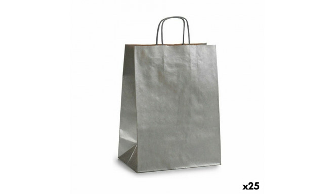 Paberkott Pincello 24311 24311 Hõbedane Hõbe 24 x 12 x 40 cm 24 x 40 x 0,2 cm (25 Ühikut)