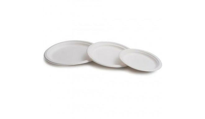 Plate Disposable White Biodegradable ø 22,5 cm