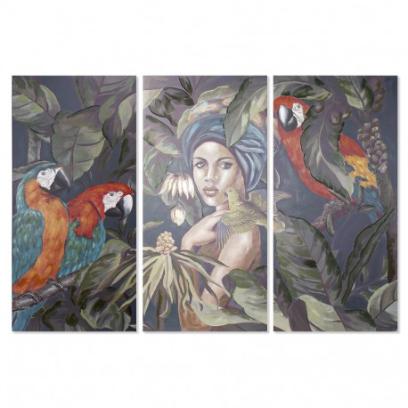 Glezna DKD Home Decor 90 x 3 x 190 cm Koloniāls (3 gb.)