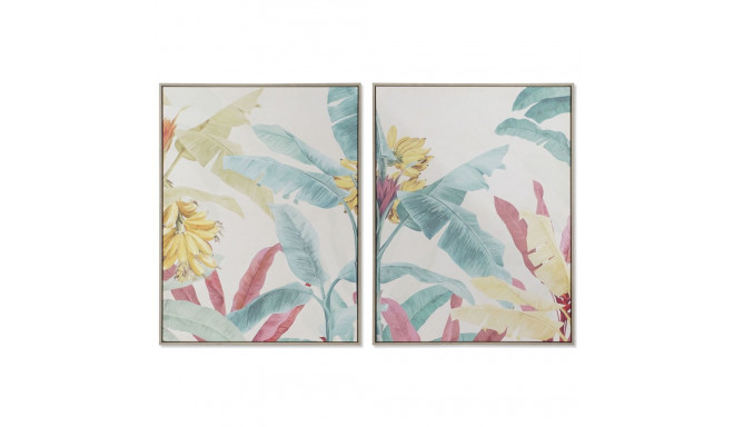 Glezna DKD Home Decor Tropiskais 75 x 4 x 100 cm (2 gb.)
