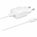 Seinalaadija + USB C kaabel Samsung EP-T1510XWE Valge 15 W
