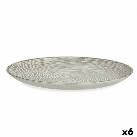 Centerpiece Gift Decor LH520928 LH520928 White MDF Wood 34,5 x 3 x 34,5 cm Spiral (6 Units)