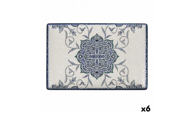 Serveerimisvaagen La Mediterránea Rosetta Portselan Ristkülikukujuline 30 x 20 x 2,5 cm (6 Ühikut)