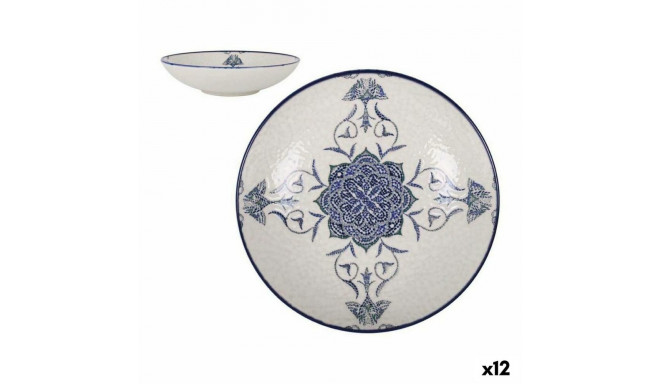 Deep Plate La Mediterránea Rosetta Porcelain (12 Units)