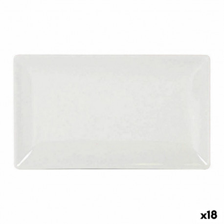Serving Platter La Mediterránea Elite Rectangular 25 x 15 x 2 cm (18 Units) (25 x 15 cm)