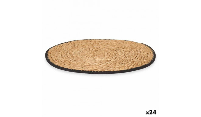 Table Mat Kinvara TS23891-B TS23891-B Black Cotton Marine algae 35 x 0,6 x 35 cm (24 Units)