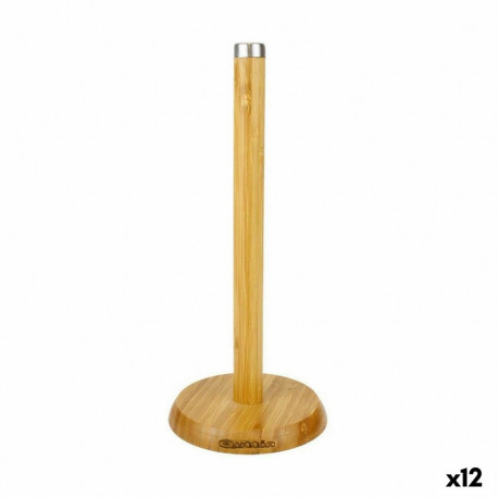 Köögipaberi hoidja Quttin Pruun Bambus Hõbedane 16 x 16 x 33,5 cm (12 Ühikut)