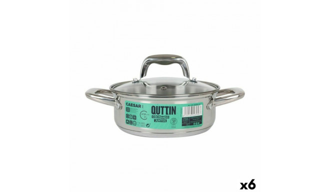 Kastrul klaasist kaanega Quttin Caesar Teras ø 18 x 7 cm (6 Ühikut)