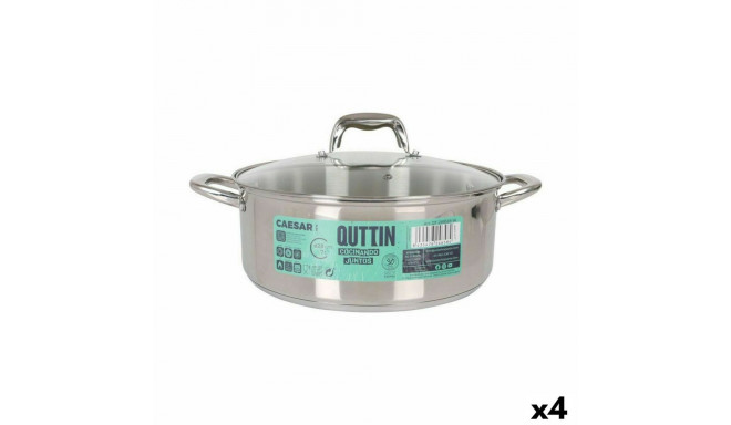 Kastrul klaasist kaanega Quttin Caesar Teras Ø 28 x 11 cm (4 Ühikut)