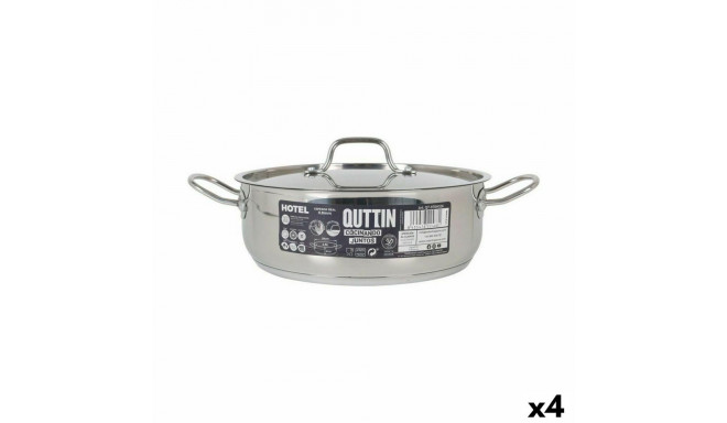 Casserole with lid Quttin Hotel Steel Ø 26 x 9 cm (4 Units)