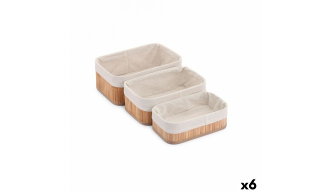 Set of Baskets Confortime Bamboo Natural