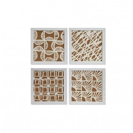 4 maali komplekt Home ESPRIT Kaasaegne 22 x 2 x 22 cm (4 Tükid, osad)