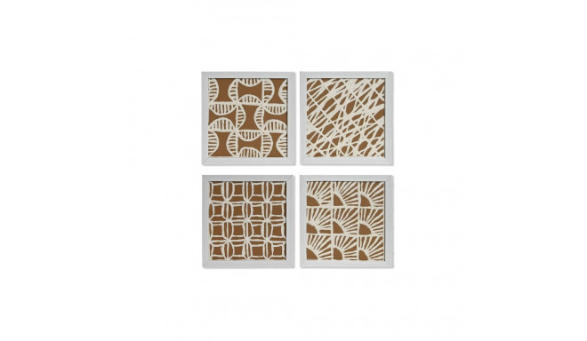 4 maali komplekt Home ESPRIT Paber Kristall 22 x 2 x 22 cm