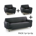 Sofa Cover Sofakover Pocket Trio Romeo 3 Units - Linen