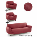 Sofa Cover Sofakover Pocket Trio Romeo 3 Units - Linen