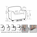 Sofa Cover Sofakover Romeo 1 place - Fuchsia