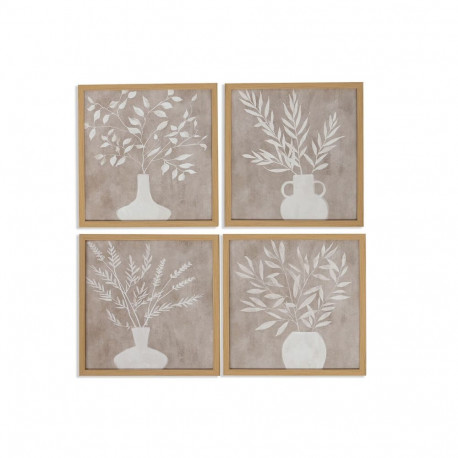 Canvas Home ESPRIT Canvas MDF Wood 30 x 2 x 30 cm