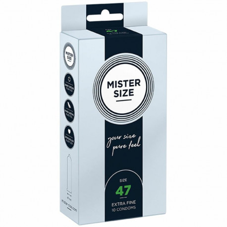 Prezervatīvi Mister Size 04136400000 Īpaši plāns (47 mm)