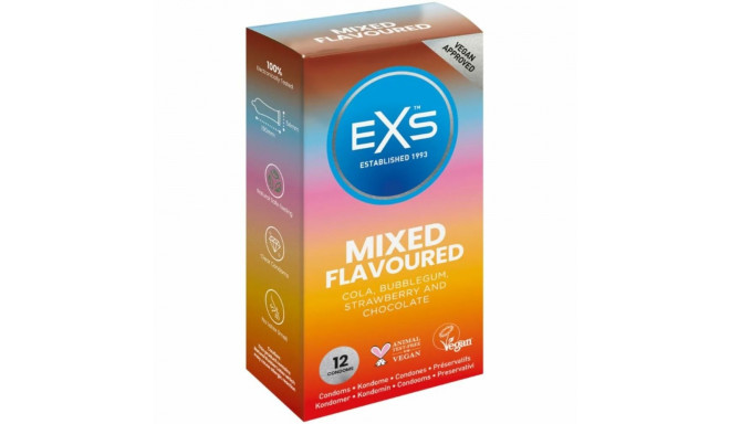 Презервативы EXS Mixed Шоколад Хвост Клубника Жвачка 12 штук