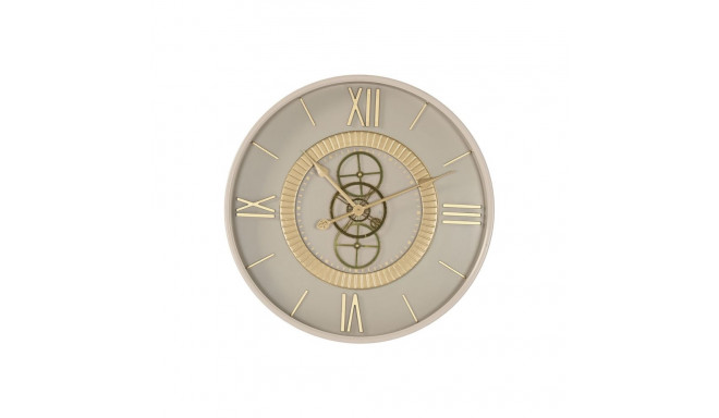 Sienas pulkstenis Home ESPRIT Balts Bēšs Bronza Stikls Dzelzs 60 x 8 x 60 cm 59,5 x 8,5 x 59,5 cm