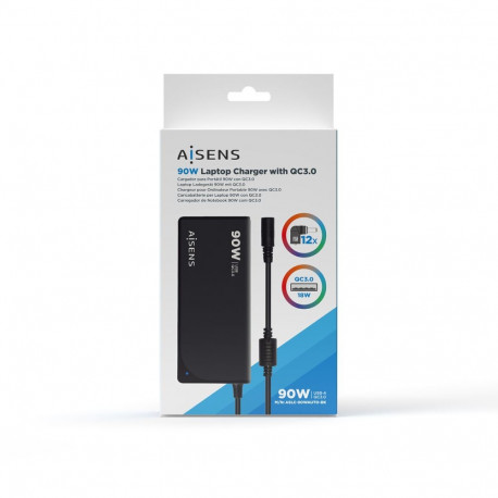 Laptop Charger Aisens ASLC-90WAUTO-BK 90 W Universal