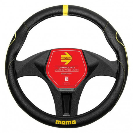 Steering Wheel Cover MOMO MOMLSWC014BYS Yellow Black Ø 36 cm