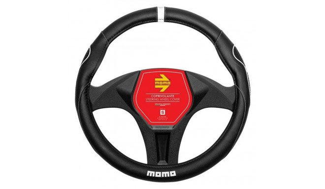 Steering Wheel Cover MOMO MOMLSWC014BWS Black/White Ø 36 cm