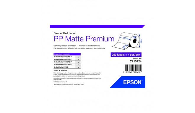 Printer Paper Epson 7113424 White (4 Units)