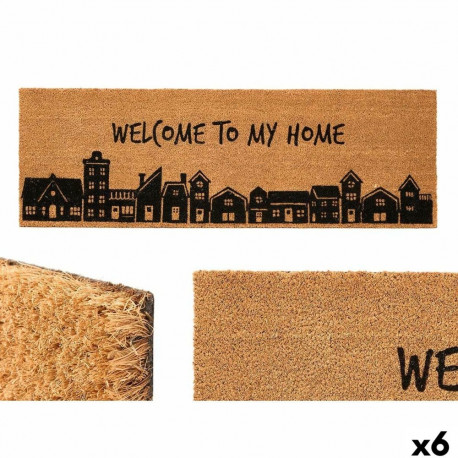 Kāju slaukāmais paklājs My home Dabisks PVC Kokosriekstu šķiedra 120 x 1 x 40 cm (6 gb.)