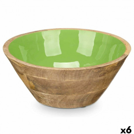 Bowl Gift Decor MALI-701 G MALI-701 G Green 24,3 x 10,5 x 24,3 cm (6 Units)