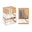 Knife Set Kinvara SJ6533B Brown Metal Bamboo (12 Units)