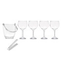 Ice Bucket Vivalto 11444 Transparent Metal Crystal 14,5 x 12 x 12,5 cm 4x (10,5 x 20 cm) Wine glasse