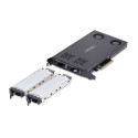 Kõvaketta Adapter Startech 2M2-REMOVABLE-PCIE Must