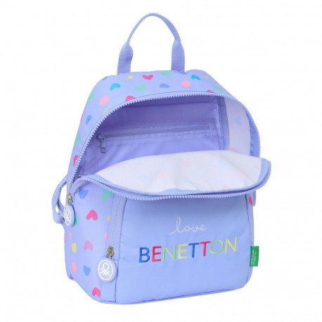 Vabaaja Seljakott Benetton Lila Lillla 25 x 30 x 13 cm