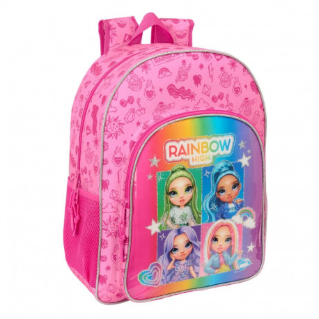 School Bag Rainbow High Shine Multicolour 33 x 42 x 14 cm