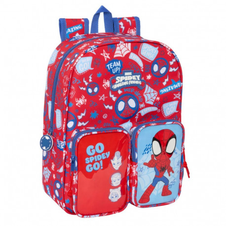 Kooliseljakott Spider-Man Rescue Sinine Punane 26 x 34 x 11 cm
