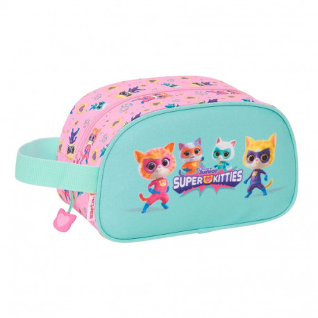 Travel Vanity Case SuperKitties Pink Turquoise 26 x 15 x 12 cm