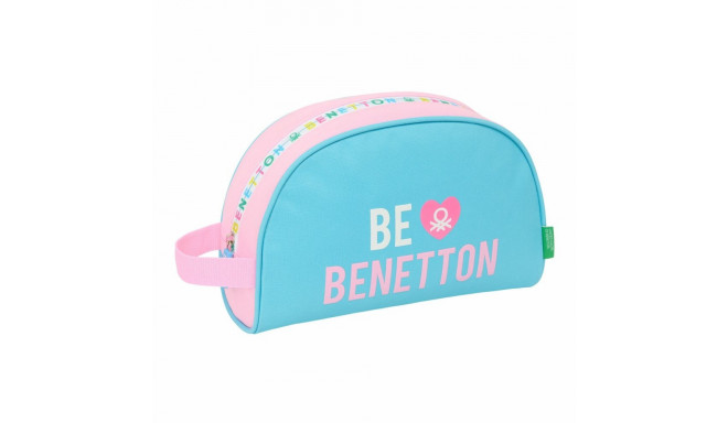 Reisi Tualett-tarvete Kott Benetton Unique Roosa Türkiissinine 28 x 18 x 10 cm
