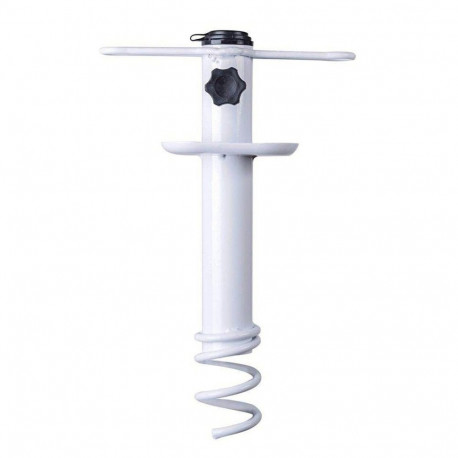 Marbueno Suction Parasol Spike Steel White 35.5x15x6 cm Beach and Garden 10506