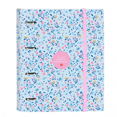 Ring binder Vicky Martín Berrocal Paraíso Blue Pink 27 x 32 x 3.5 cm