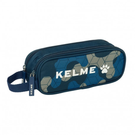 Kahe tõmblukuga pliiatsikarp Kelme Epic Meresinine 21 x 8 x 6 cm