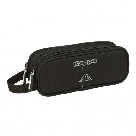 Double Carry-all Kappa Dark Black 21 x 8 x 6 cm