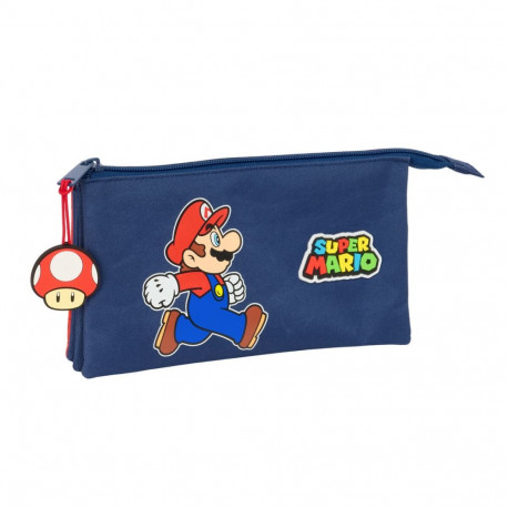 Triple Carry-all Super Mario Trick Red Dark blue 22 x 12 x 3 cm