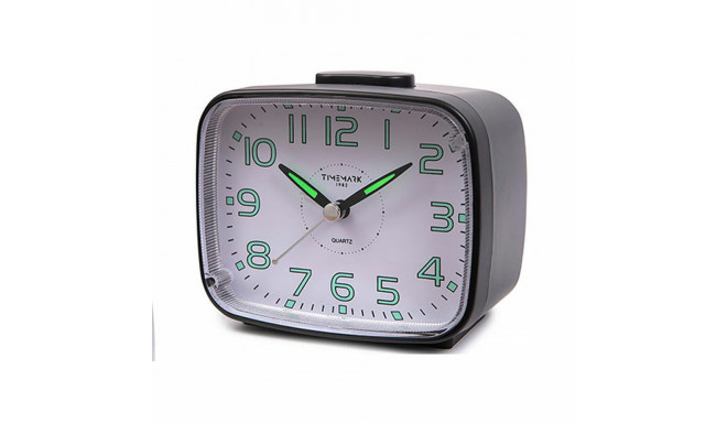 Analoog Äratuskell Timemark 12 x 9,5 x 6,5 cm Must Klassikaline vile