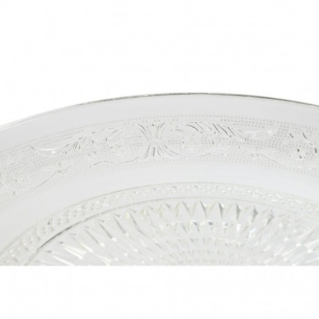 Flat Plate Home ESPRIT Transparent Crystal 33 x 33 x 9,4 cm